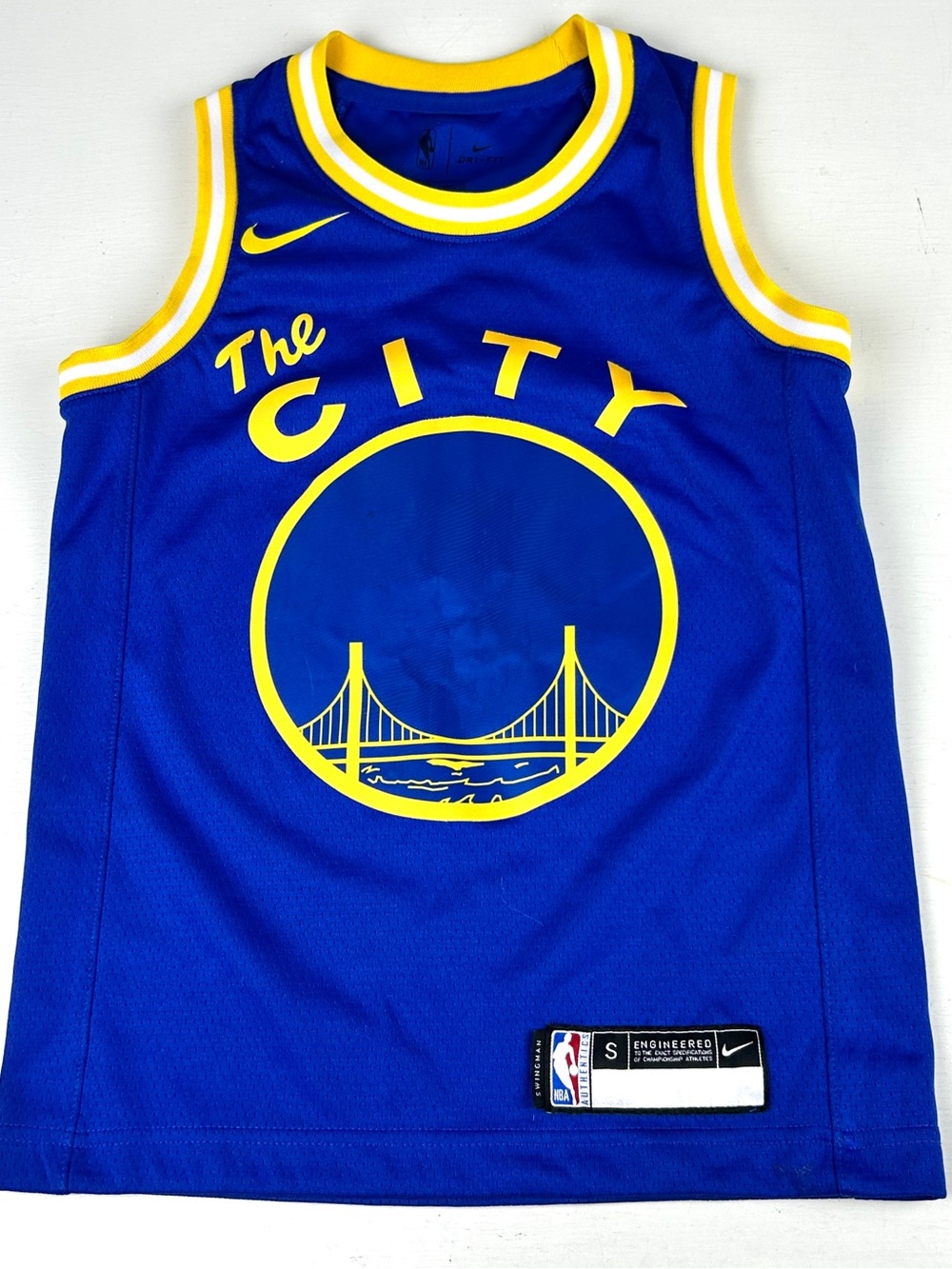 Nike Engineered Golden State Warriors The City Jersey Size Youth Small NBA